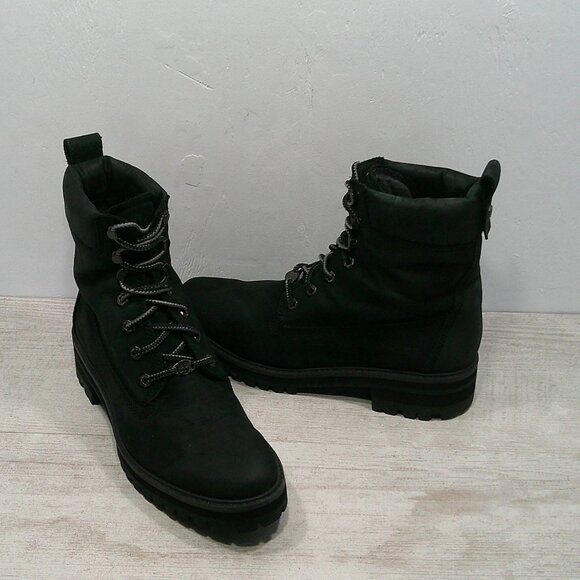 Timberland Courmayeur Valley Black Lace up Rugged Boots Size 10 - Picture 1 of 10